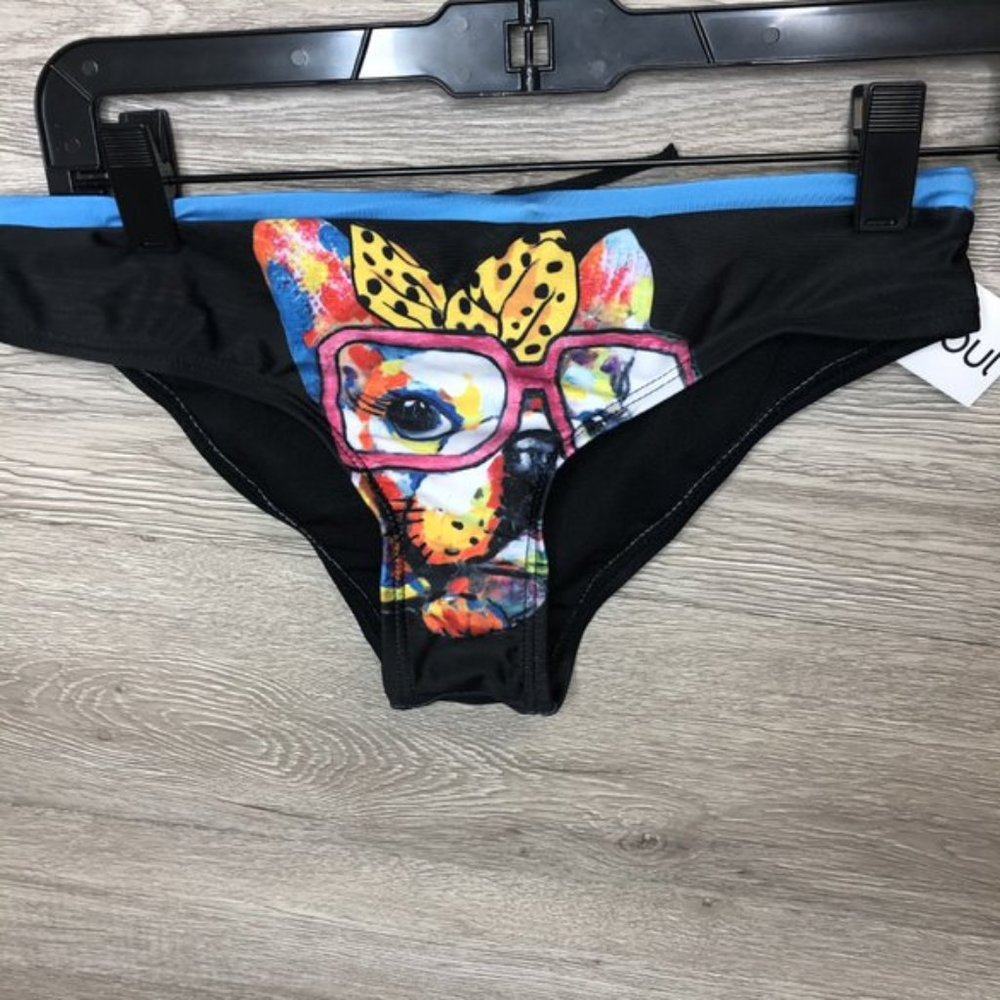 Quintsoul Small Low Rise Funny Dog Bikini Bottom